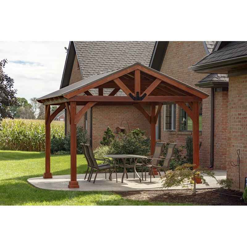 Yardcraft Westmont 125 Ft W X 12 Ft D Solid Wood Patio Gazebo Wayfair